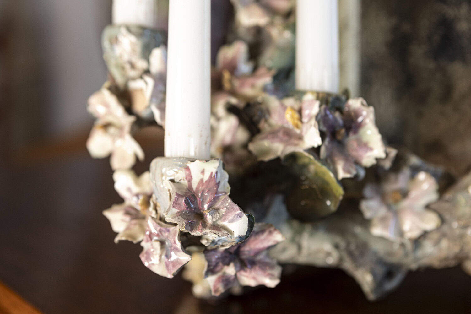 19th Century Italian Barbotine Mirror - JAA