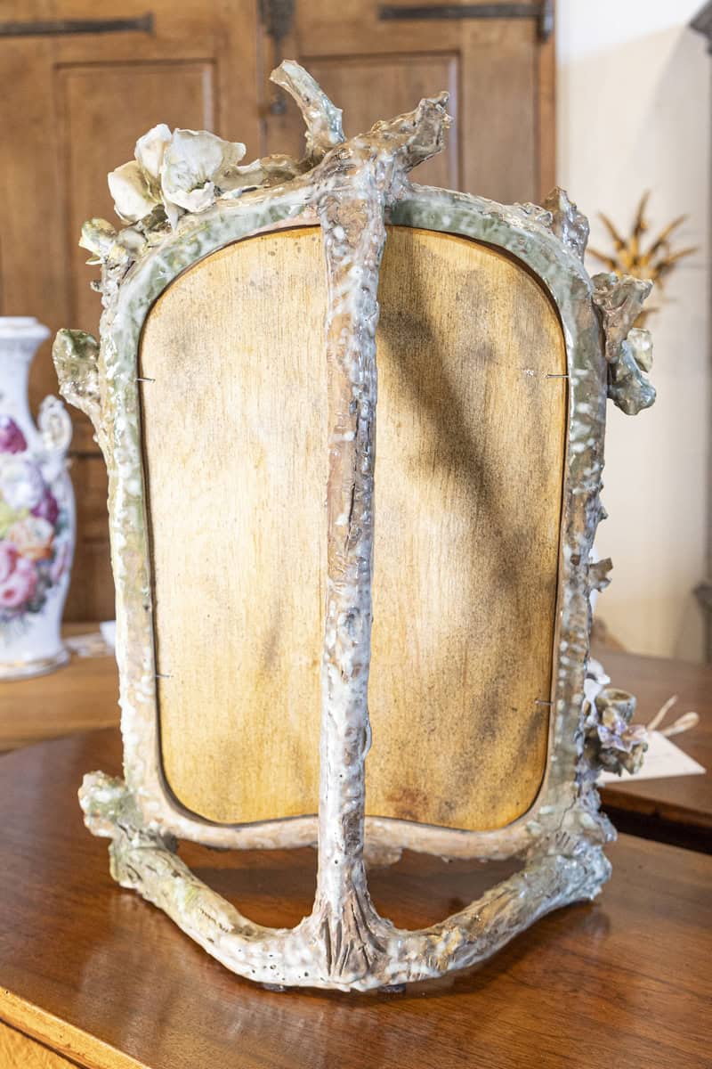 19th Century Italian Barbotine Mirror - JAA