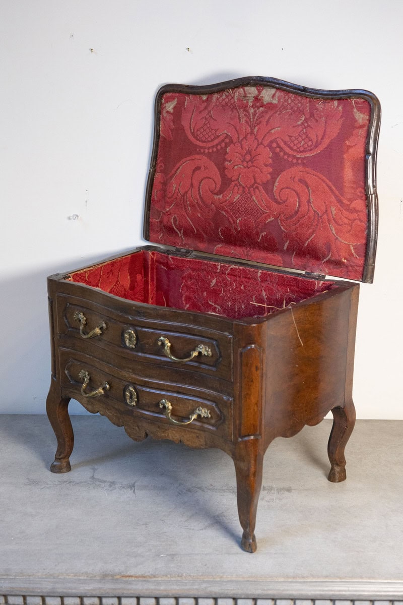 Miniature Provençale Louis XV Period 1725 Apprentice Commode with Lift Top - JAA