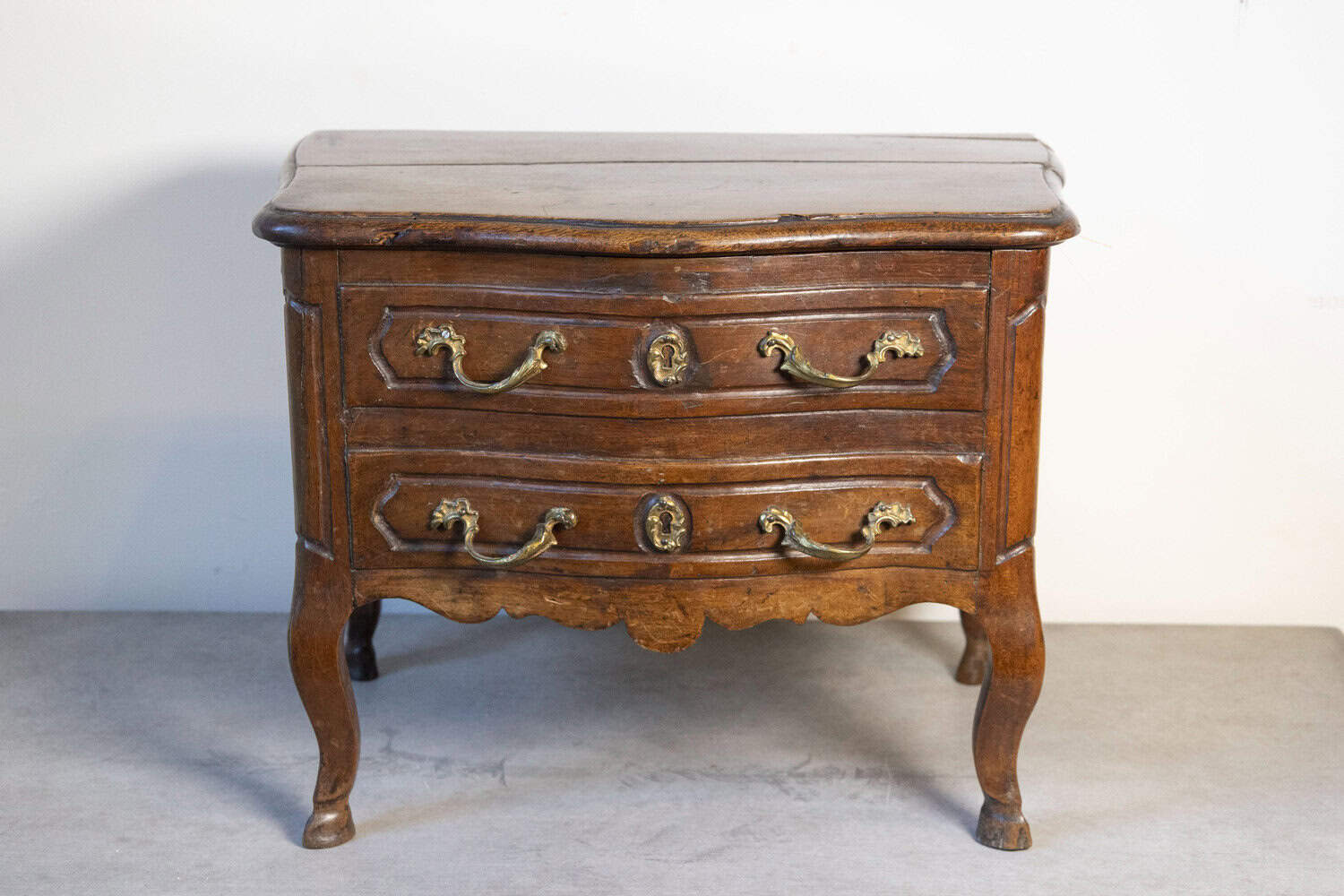 Miniature Provençale Louis XV Period 1725 Apprentice Commode with Lift Top - JAA