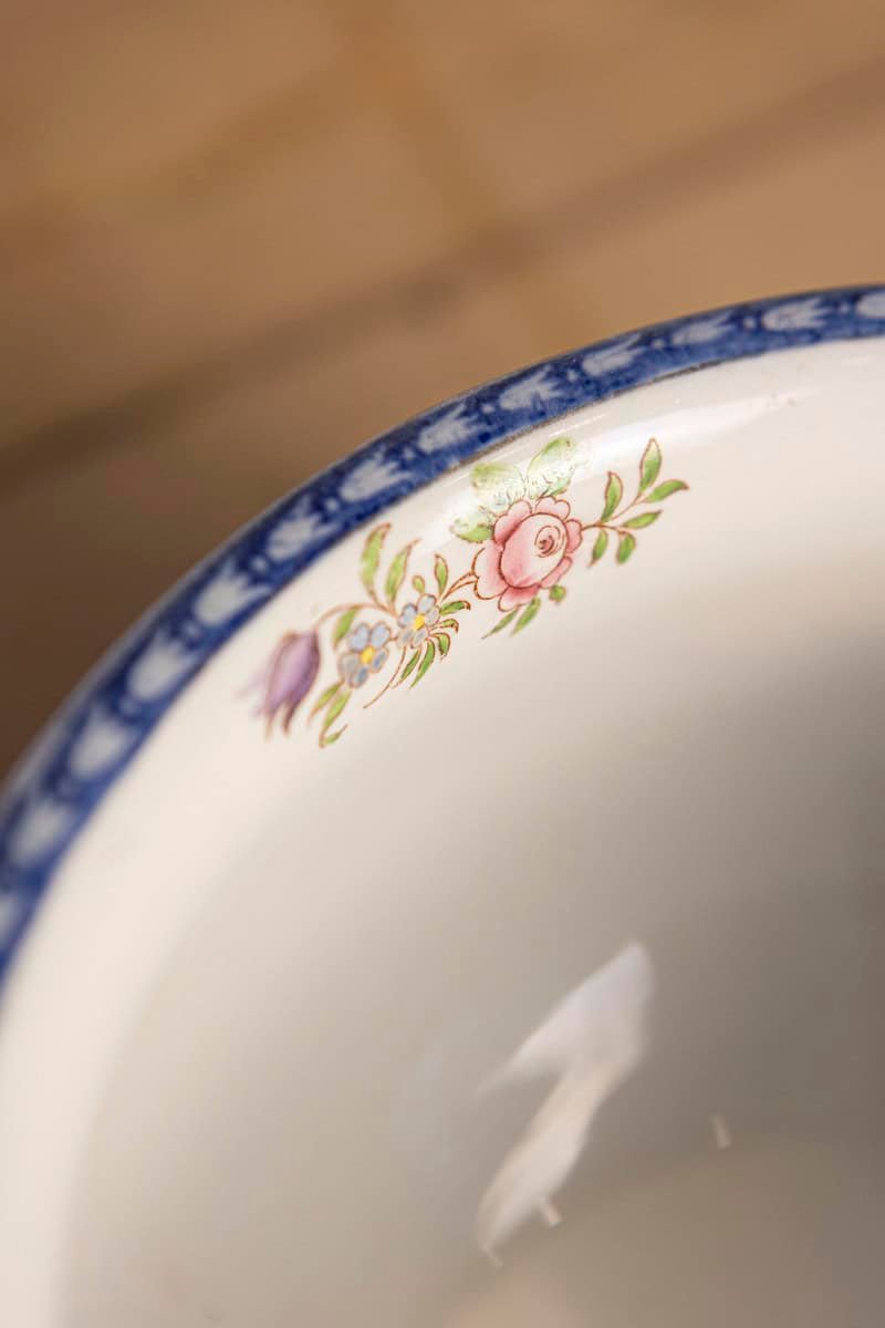 Pair of English Booths Blue and White China Bowls Produced for Harrods in London - JAA