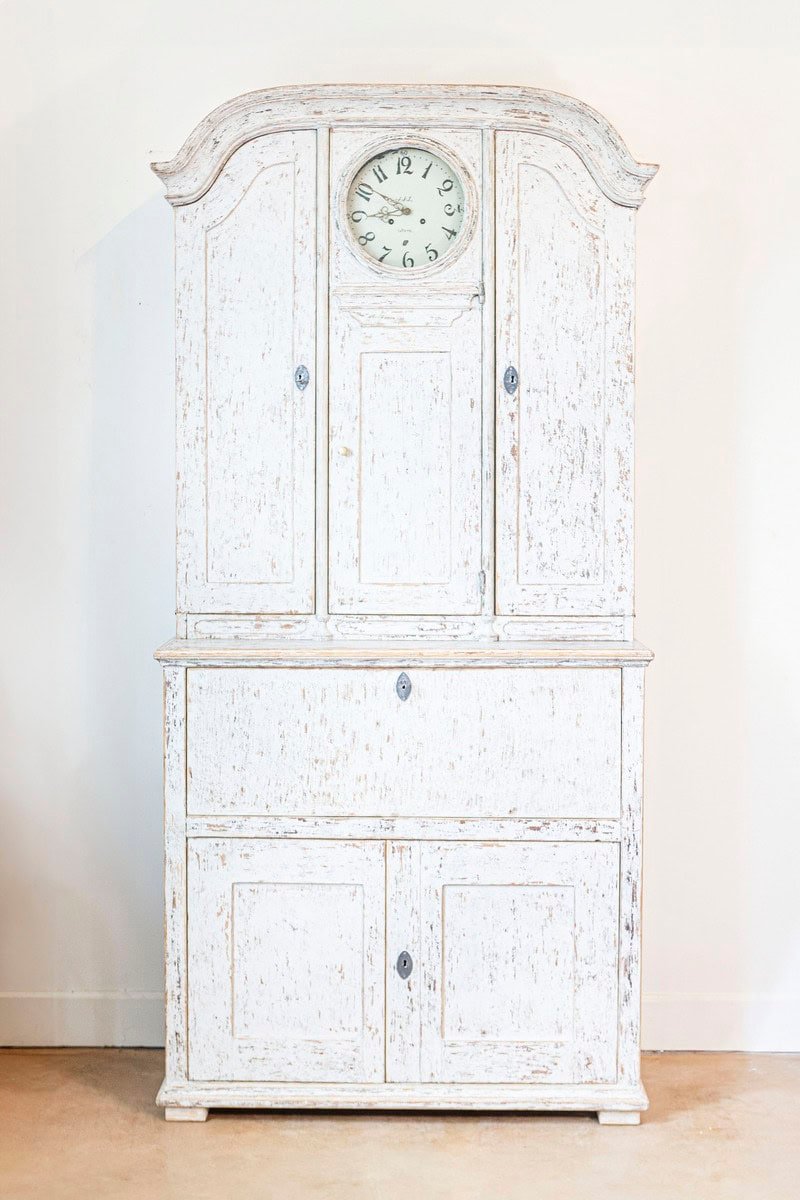 19th Century Swedish Clock Secretary Circa 1820 - JAA