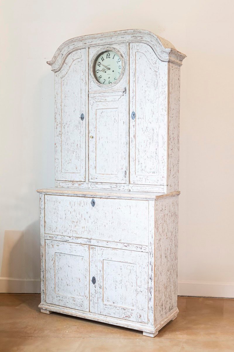 19th Century Swedish Clock Secretary Circa 1820 - JAA