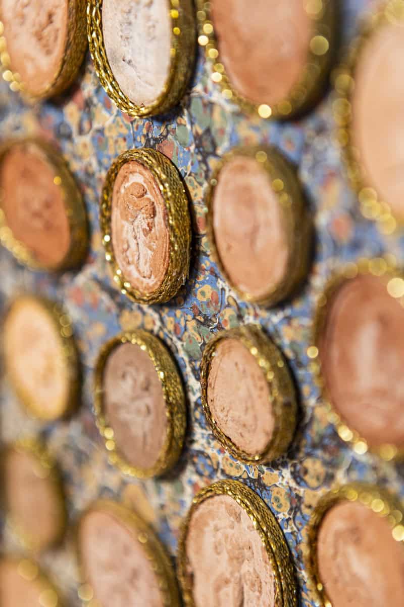 19th Century French Framed Cameo Collection with Gilt Accents - JAA