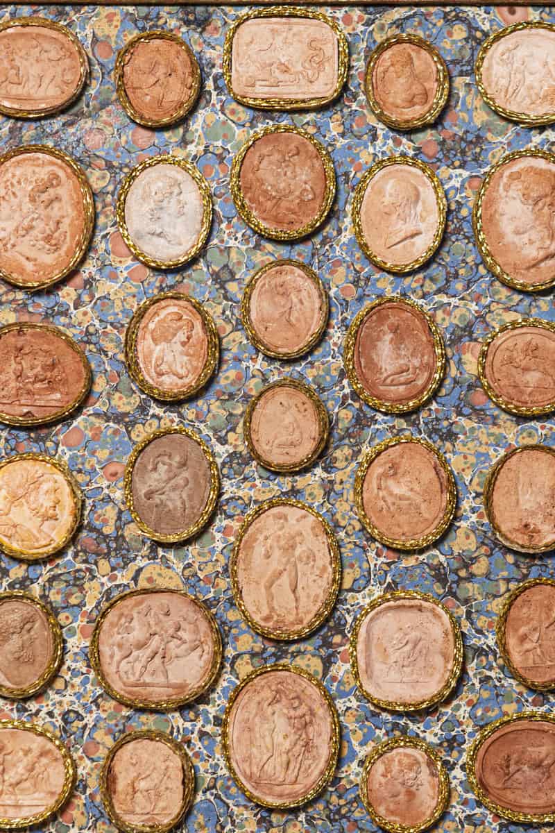 19th Century French Framed Cameo Collection with Gilt Accents - JAA