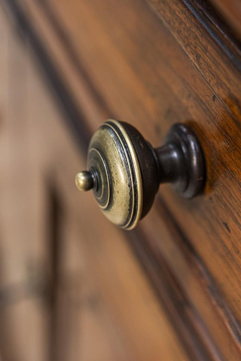 Italian 1700s Walnut Credenza with Four Drawers, Four Doors and Pilasters - JAA