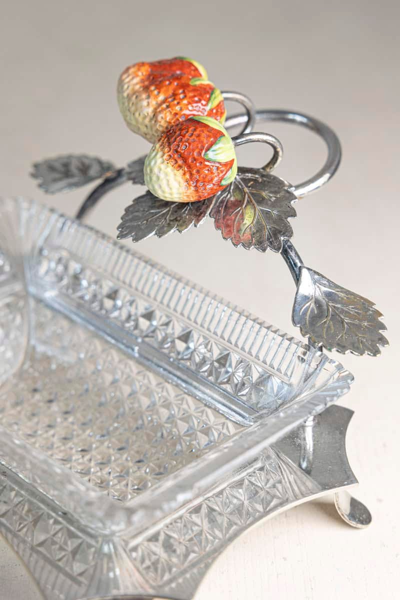 20th Century French Silver and Cut Glass Serving Dish - JAA