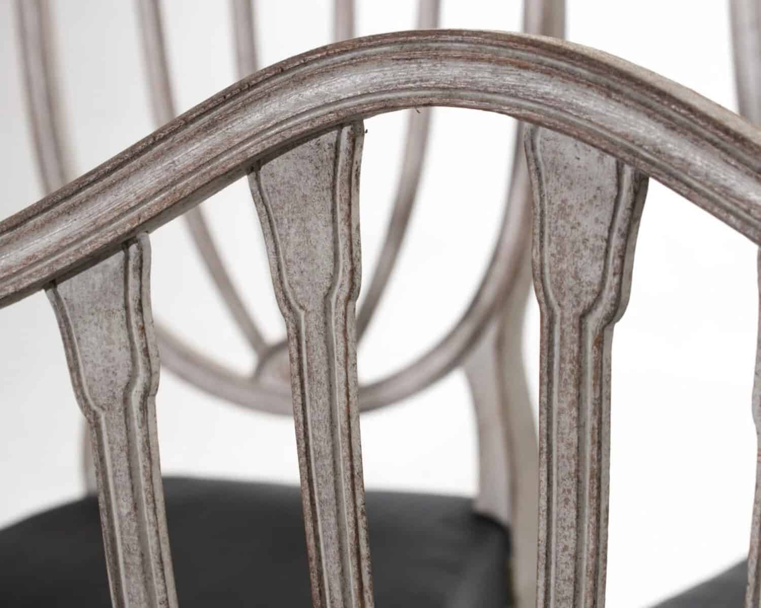 Fine European set of eight chairs and one armchair, with original horsehair seats, circa 1900 - JAA