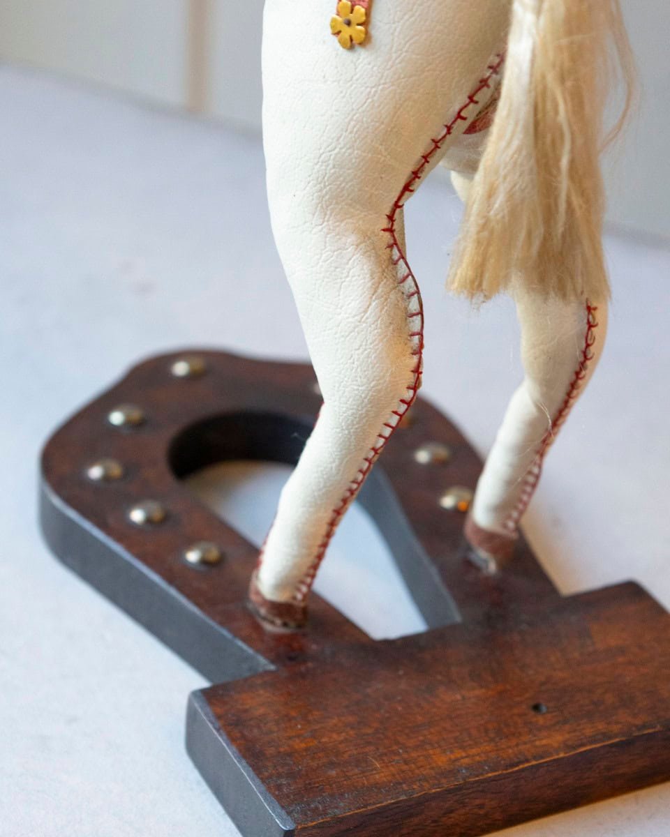 French Decorative Horse in Moleskin with Saddle and Harness, 20th Century - JAA