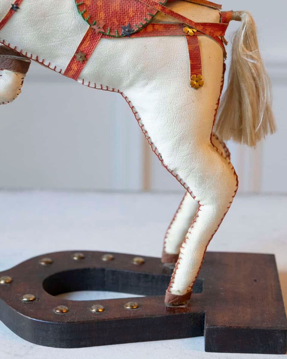 French Decorative Horse in Moleskin with Saddle and Harness, 20th Century - JAA