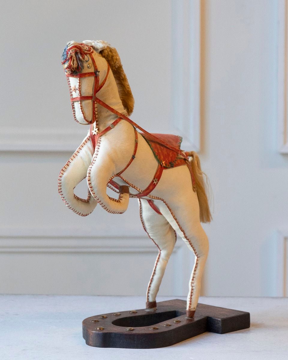 French Decorative Horse in Moleskin with Saddle and Harness, 20th Century - JAA