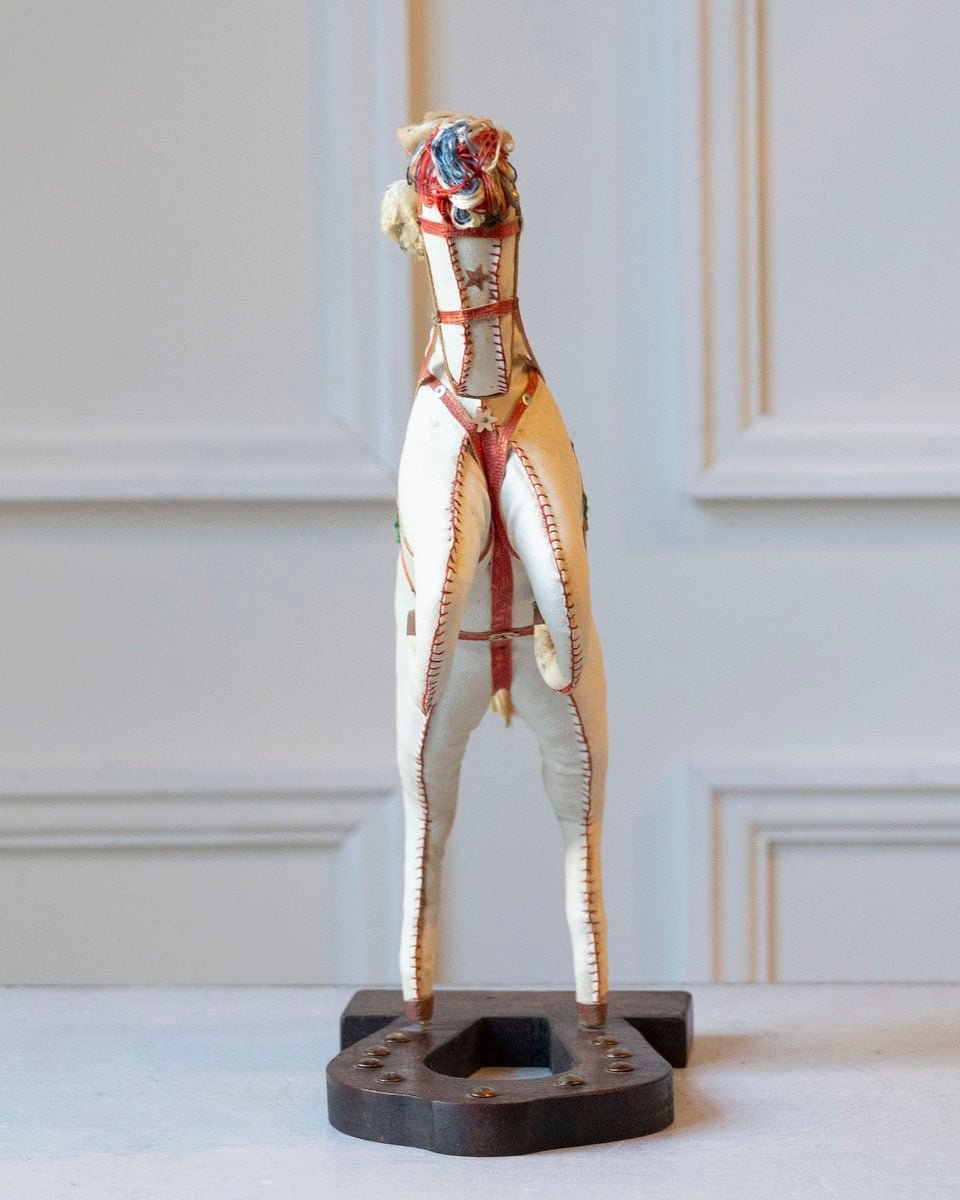 French Decorative Horse in Moleskin with Saddle and Harness, 20th Century - JAA