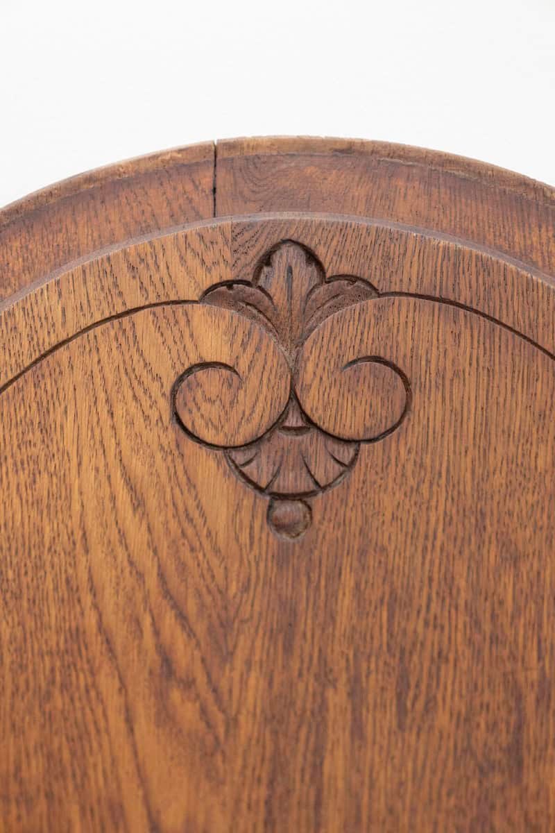 Pair of French 19th Century Carved Oak Vertical Panels with Bouquets in Vases - JAA