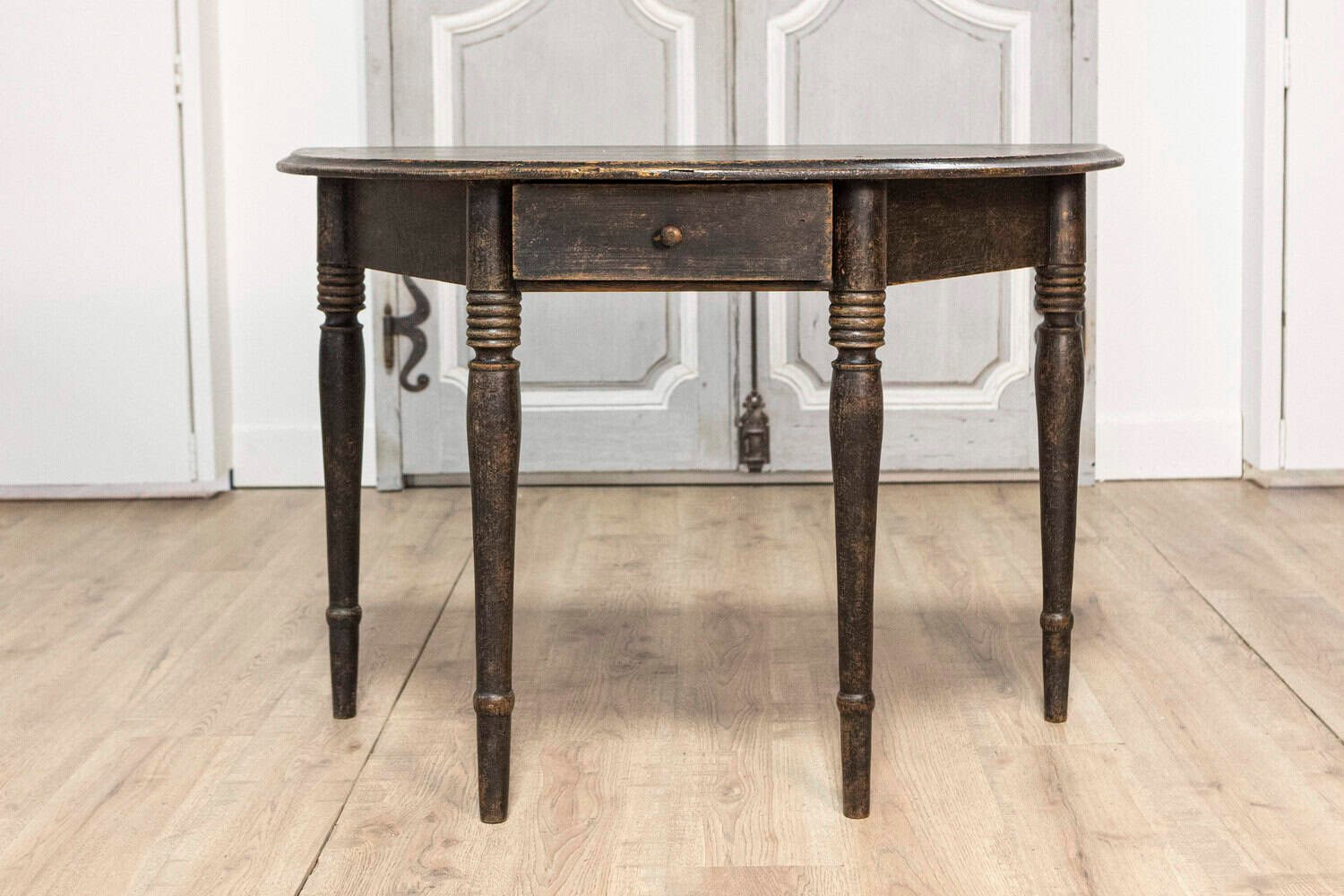 19th Century Swedish Demi Lune Console Table Circa 1860 - JAA