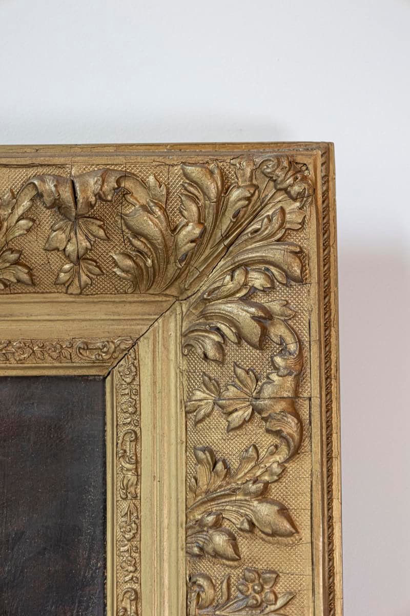 19th Century French Floral Still-Life Painting Depicting Roses in Original Frame - JAA