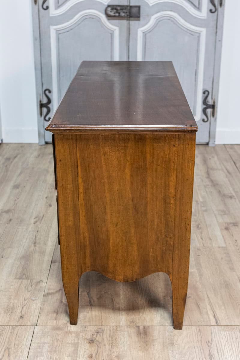 18th Century Italian Walnut, Mahogany and Ash Two-Drawer Commode with Marquetry - JAA