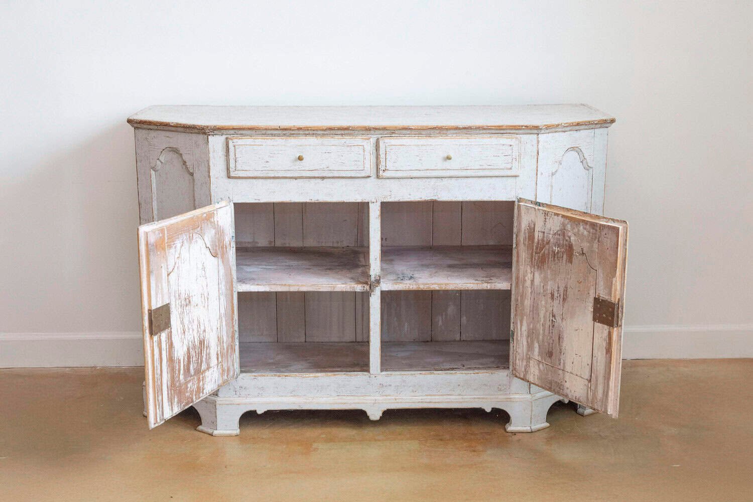 Swedish Rococo Period 18th Century Buffet from Värmland with Canted Side Posts - JAA