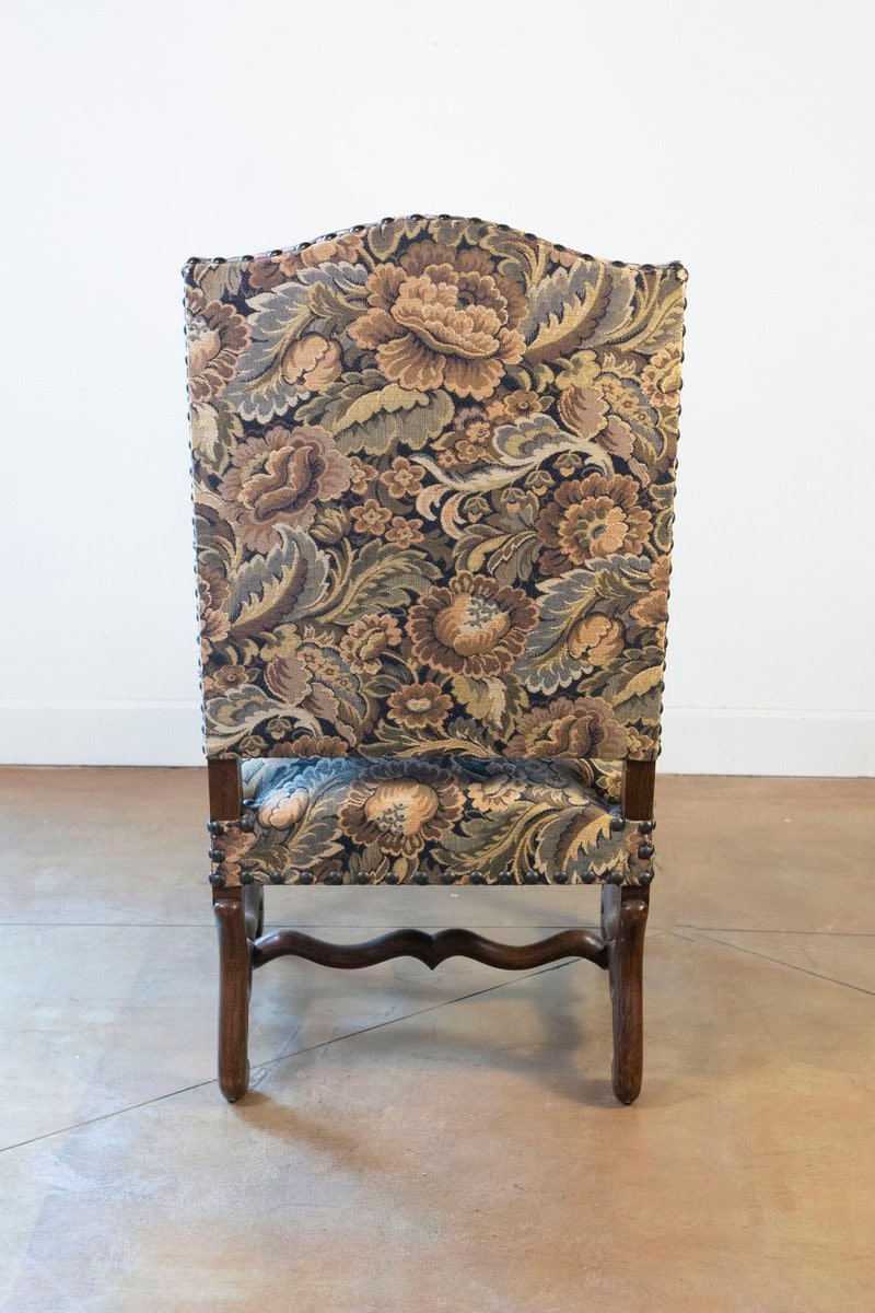 Pair of French Louis XIII Style 19th Century Os de Mouton Wooden Fauteuils - JAA