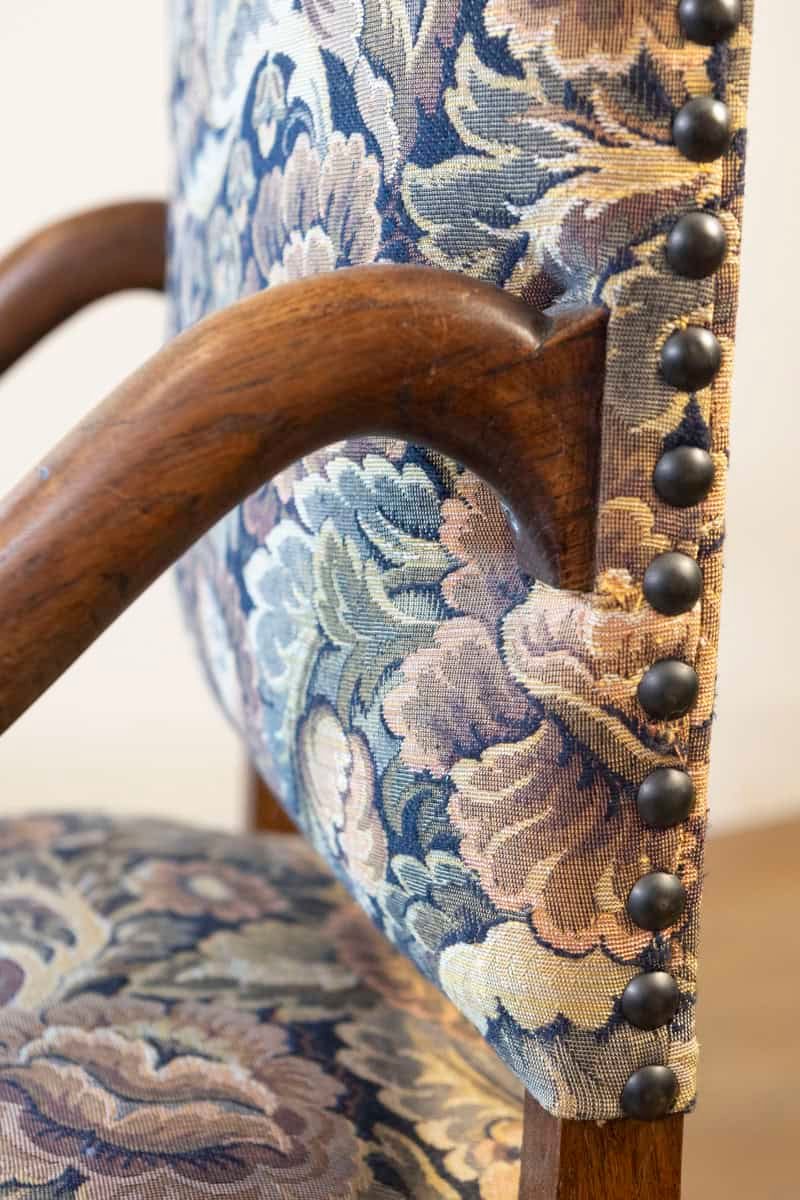 Pair of French Louis XIII Style 19th Century Os de Mouton Wooden Fauteuils - JAA