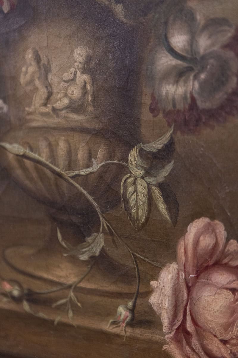 40% OFF at Checkout. French Framed Still-Life Oil Painting Depicting a Bouquet of Flowers, circa 1850 - JAA