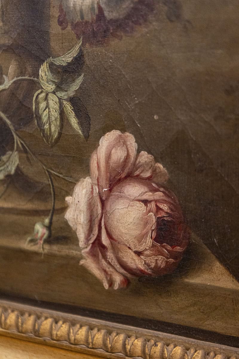 40% OFF at Checkout. French Framed Still-Life Oil Painting Depicting a Bouquet of Flowers, circa 1850 - JAA