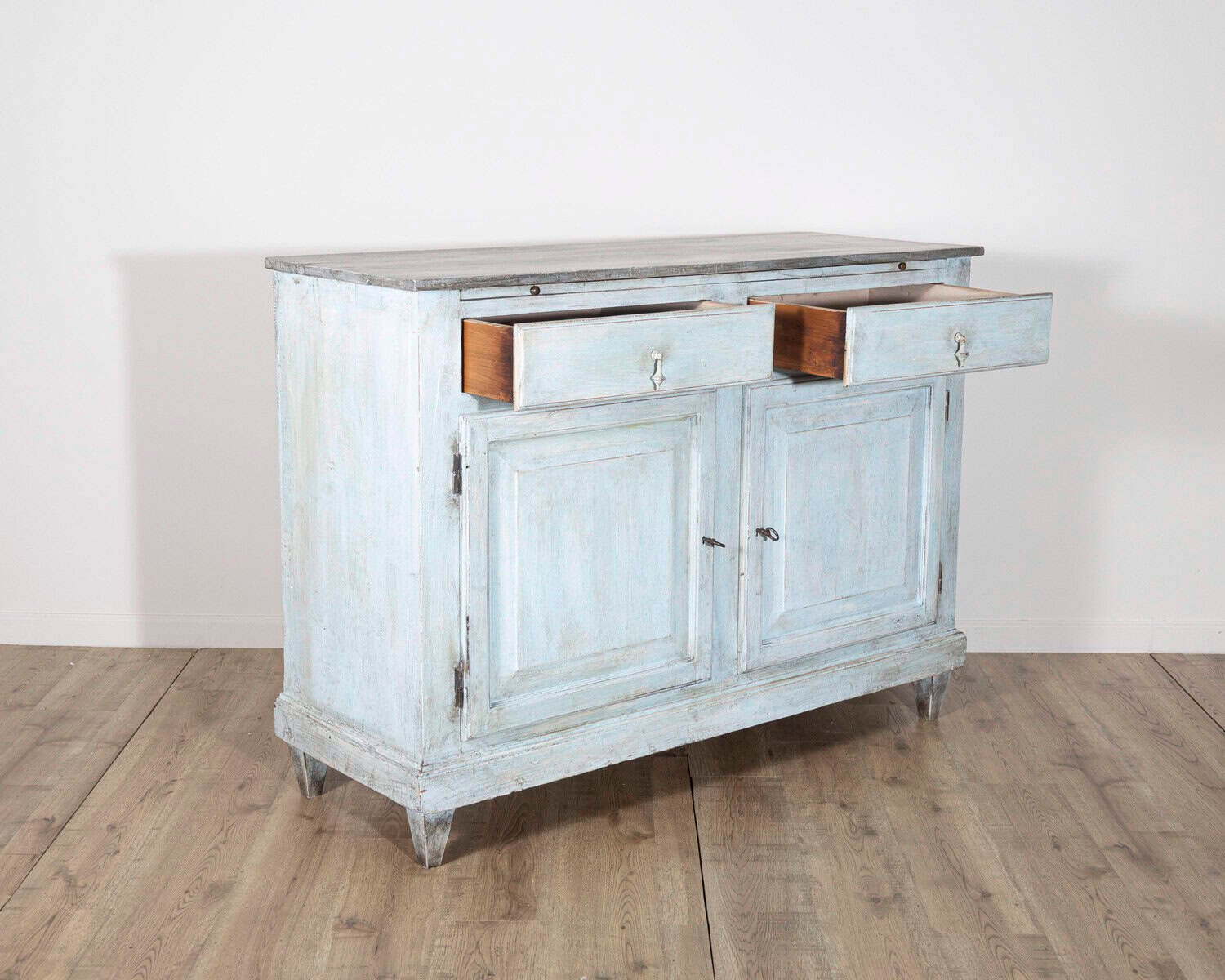 19th Century Italian Painted Sideboard with Hidden Writing Desk - JAA