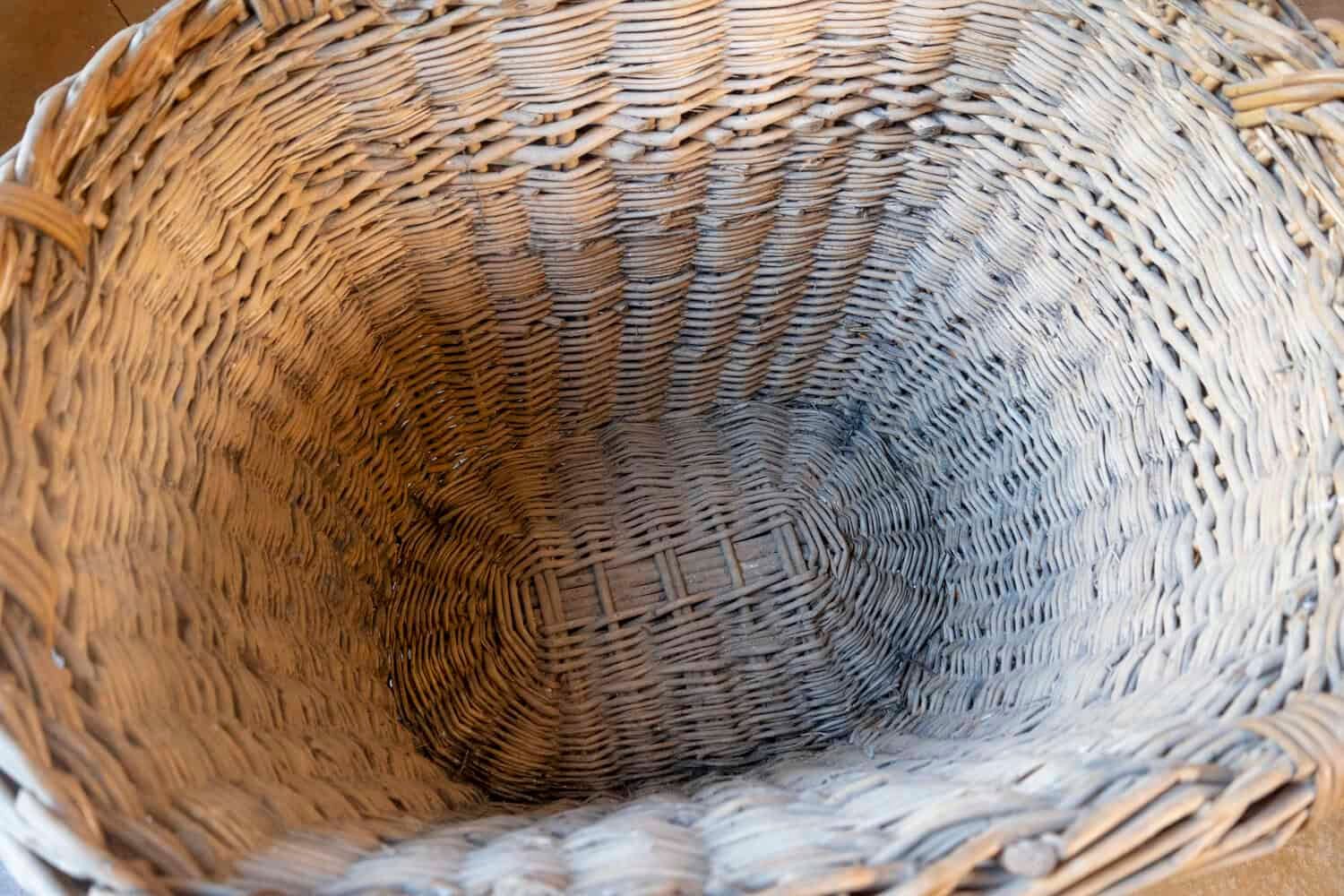 Early 20th Century French Wicker Grape Harvesting Basket - JAA