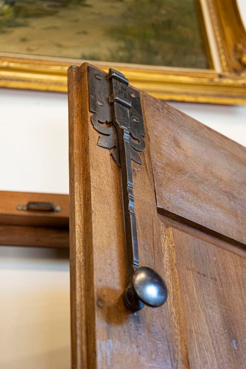 French Louis XV Period 1750s Walnut Communication Doors with Iron Hardware - JAA