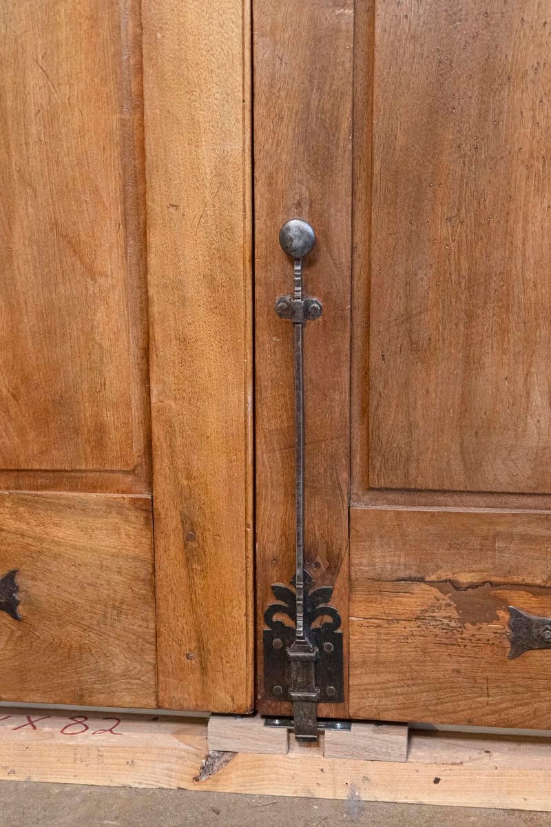 French Louis XV Period 1750s Walnut Communication Doors with Iron Hardware - JAA