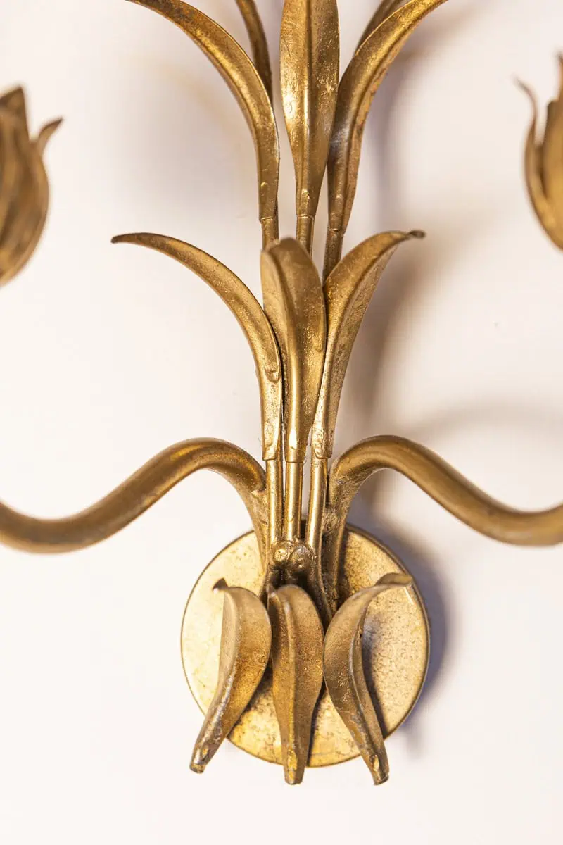 Pair of 20th Century French Sconces - Inspired By Maison Jansen - JAA