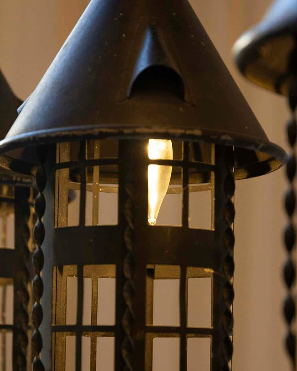 Set of Four Early 20th-Century French Iron Lanterns - JAA