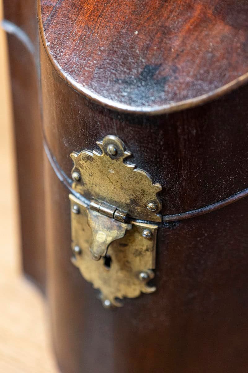 English George III Period Early 18th Century Walnut Box with Brass Hardware - JAA