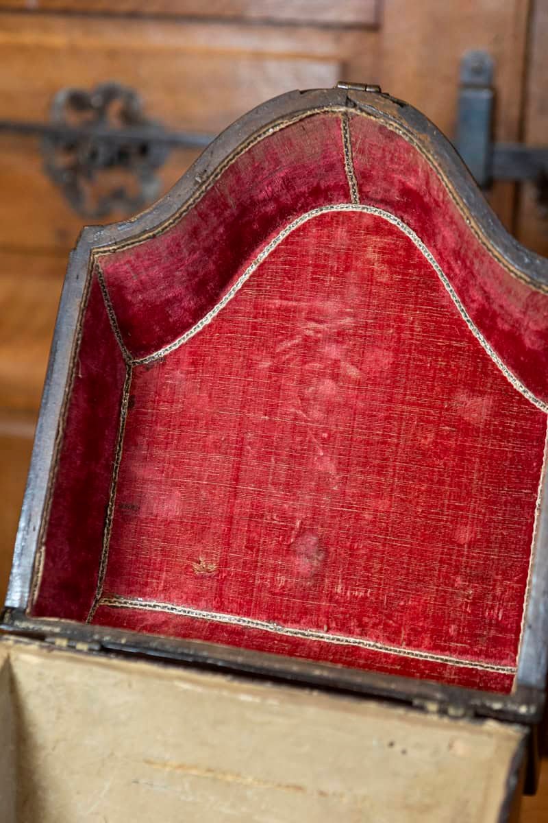 English George III Period Early 18th Century Walnut Box with Brass Hardware - JAA