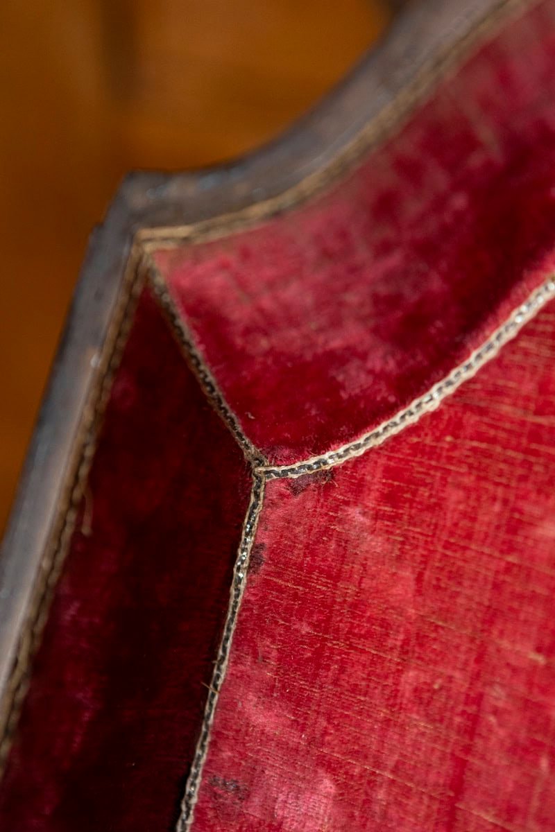 English George III Period Early 18th Century Walnut Box with Brass Hardware - JAA