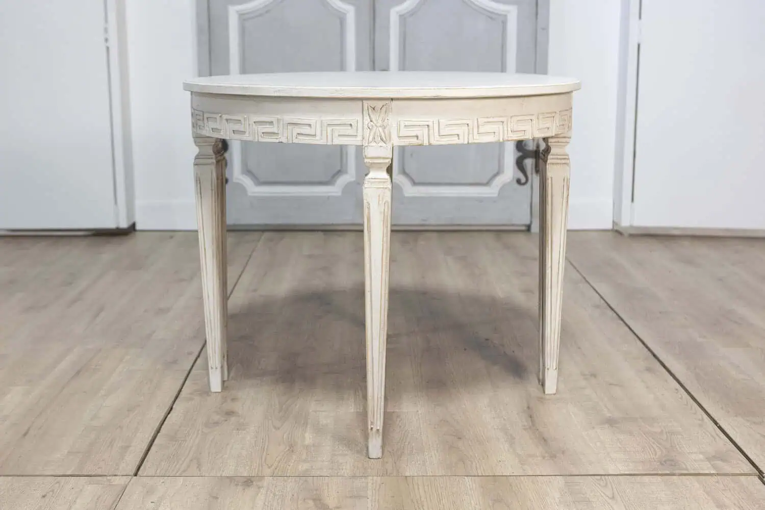 Pair of 19th Century Swedish Demi Lune Consoles - JAA