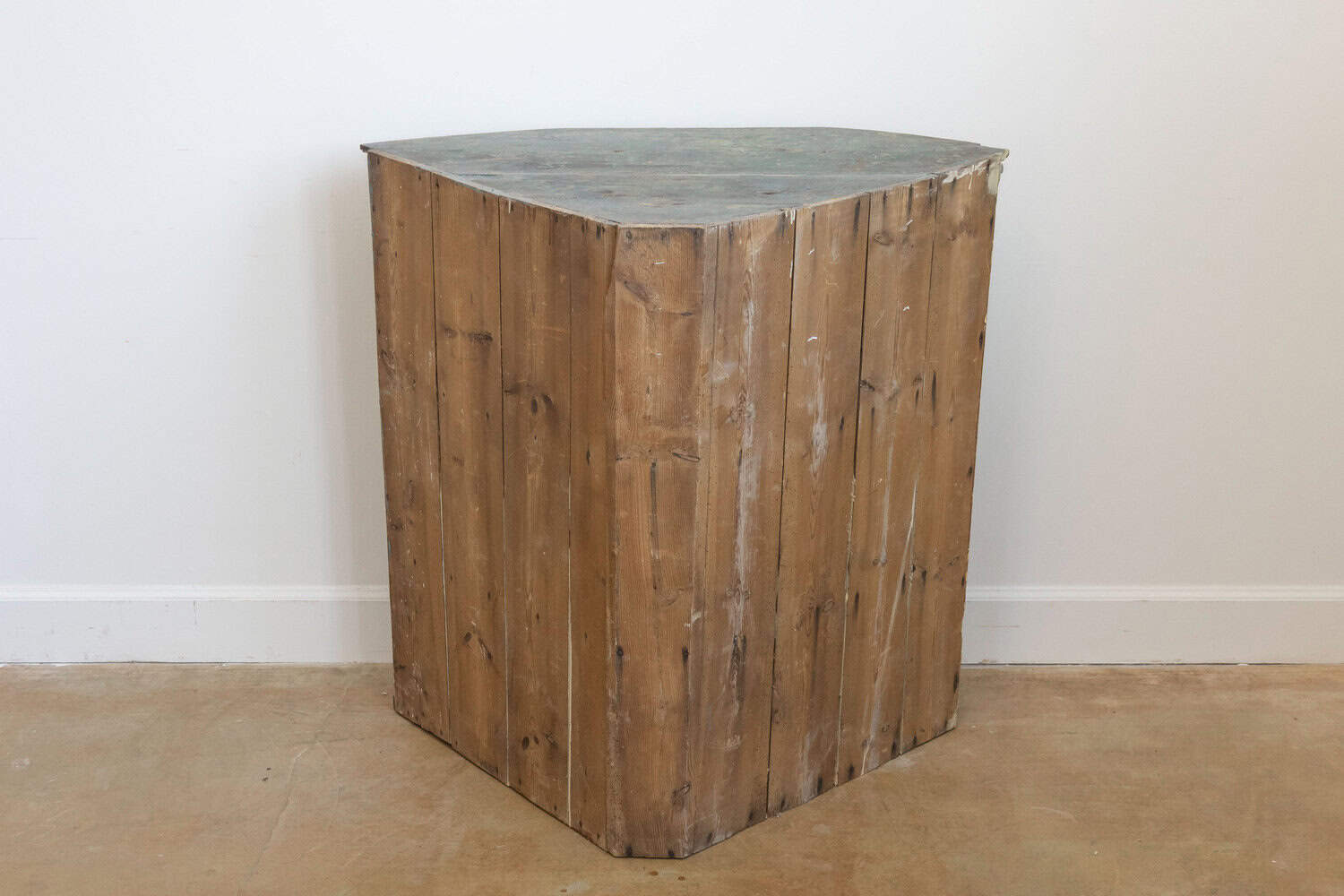 Swedish Gustavian Period 1790s Blue Painted Wall Hanging Corner Cabinet - JAA