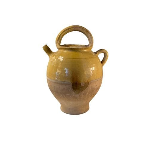 Yellow Glazed Terracotta Jug