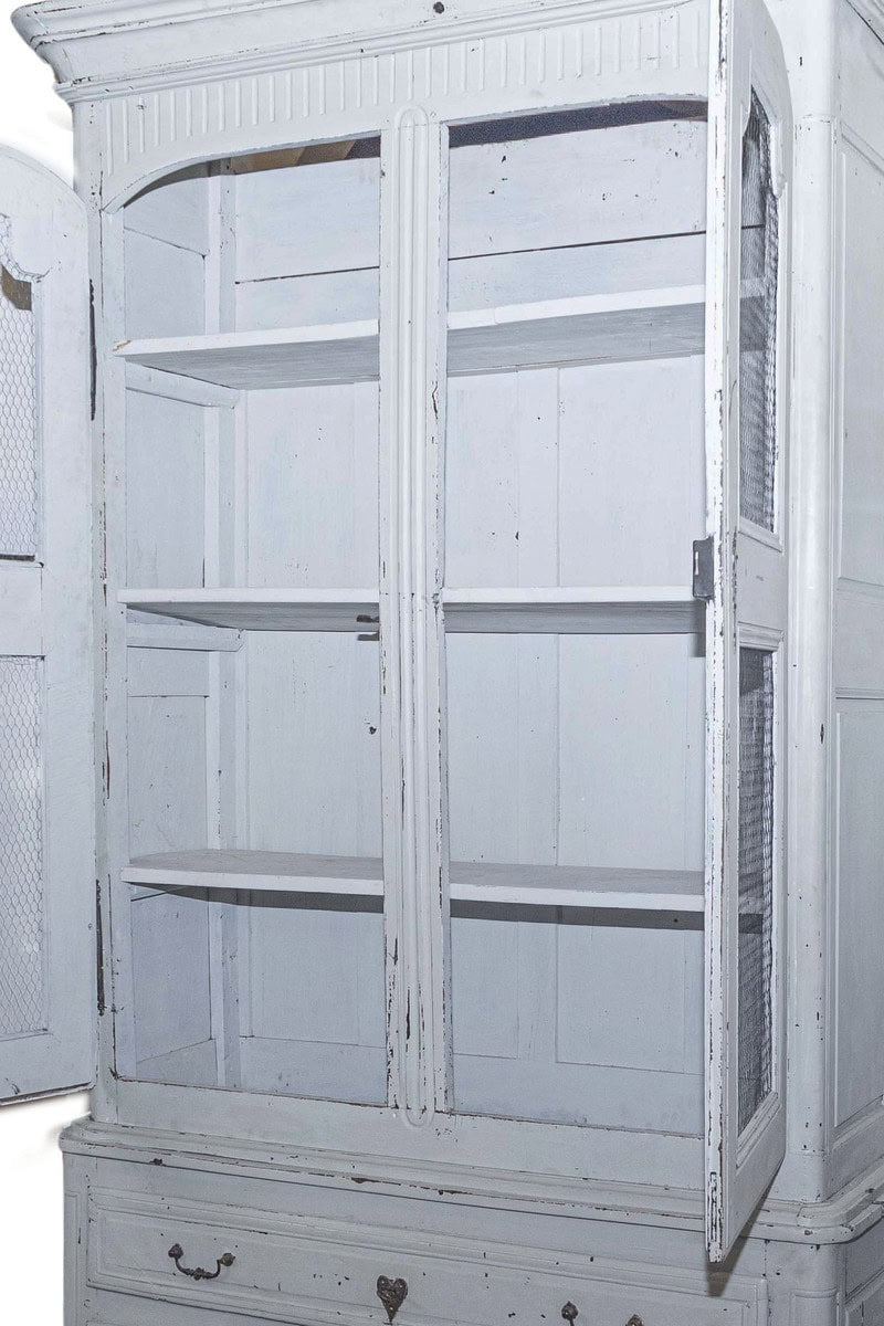 Southwestern French 1760s Louis XV Buffet à Deux-Corps with Chicken Wire Doors - JAA