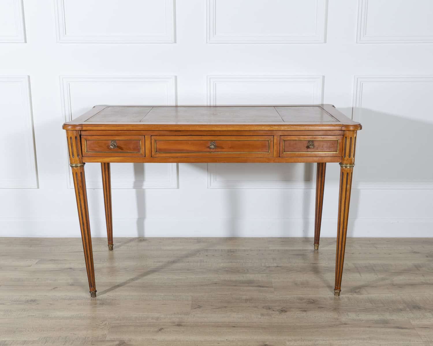 Louis XVI–Style Writing Desk with Leather Top and Pull-Out Extensions - JAA