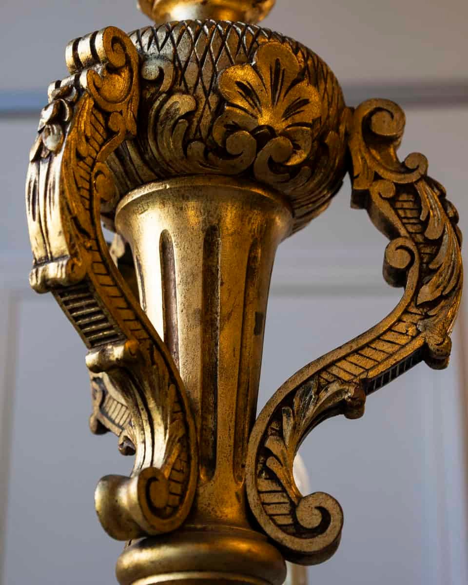 French 20th Century Giltwood Chandelier - JAA