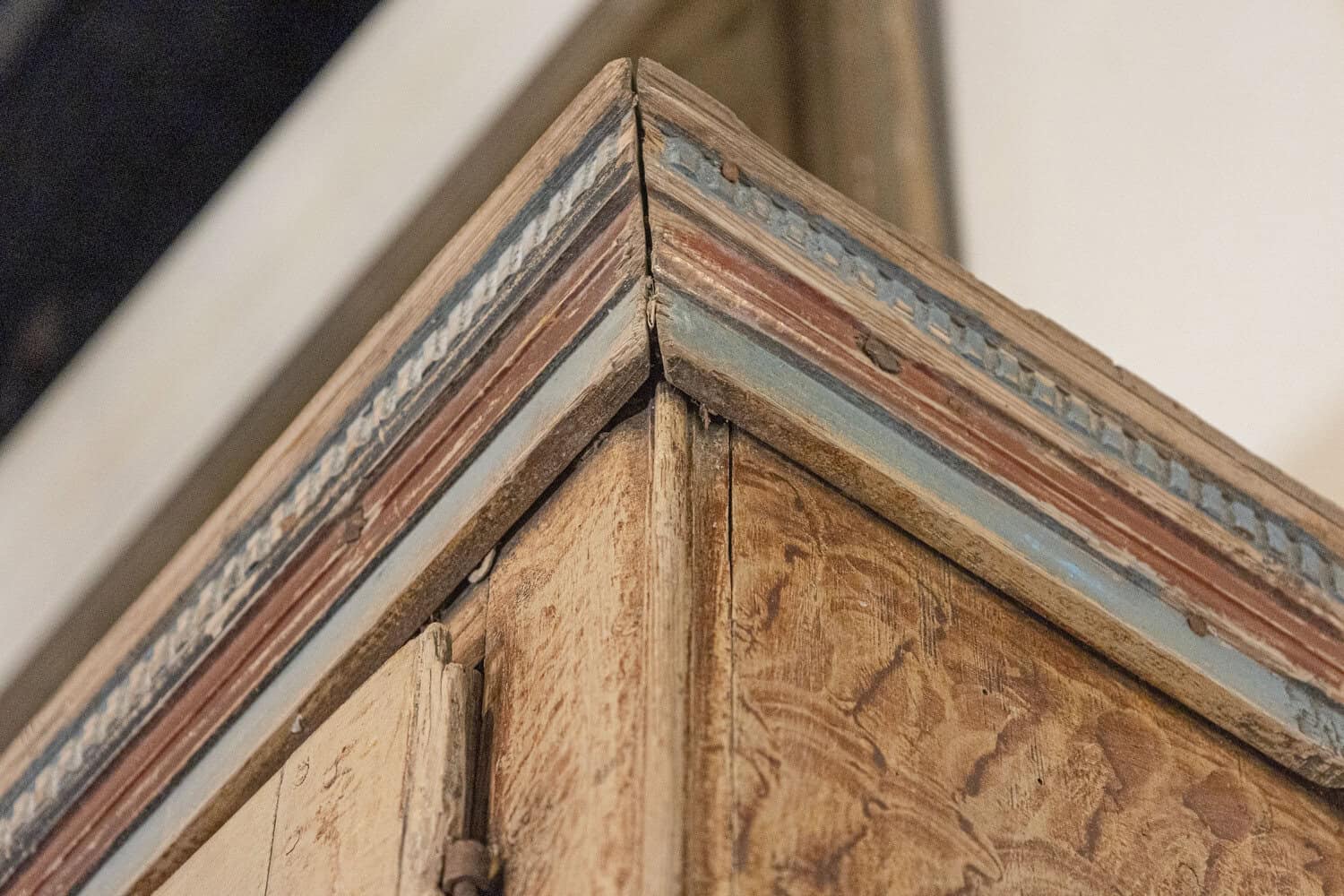 Swedish 1780s Gustavian Period Two-Part Tall Cabinet with Original Paint - JAA