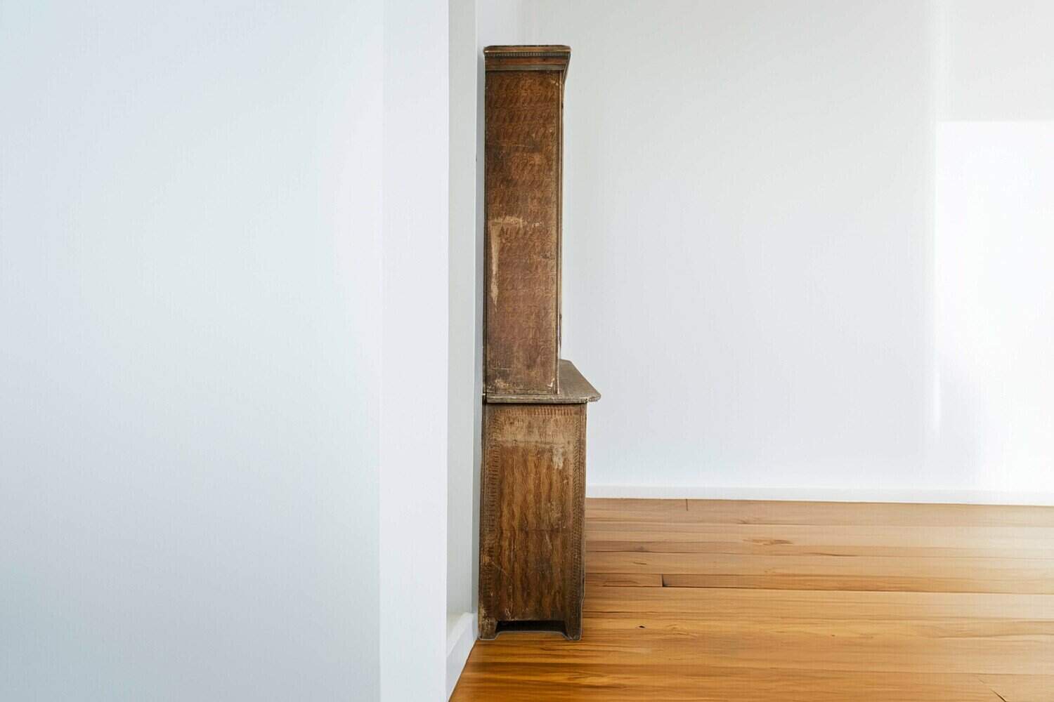 Swedish 1780s Gustavian Period Two-Part Tall Cabinet with Original Paint - JAA