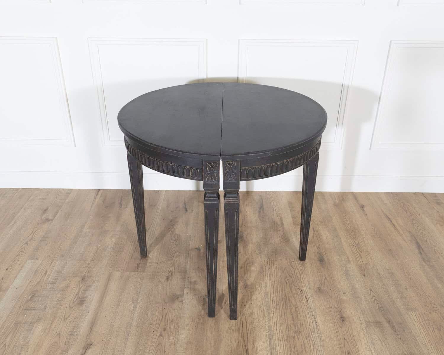 Pair of Swedish Painted Demi-Lune Consoles, ca. 1880 - JAA