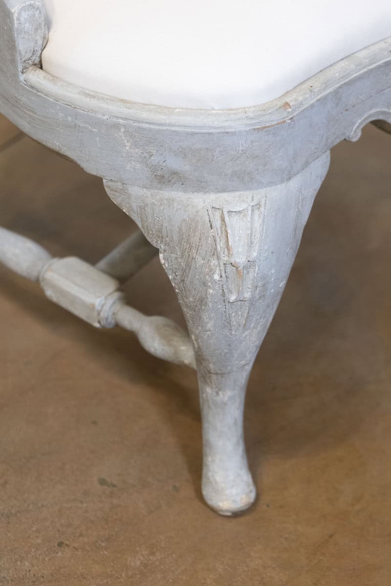 40% OFF at Checkout. Pair of Swedish Rococo Style 1890s Painted Wood Armchairs - JAA