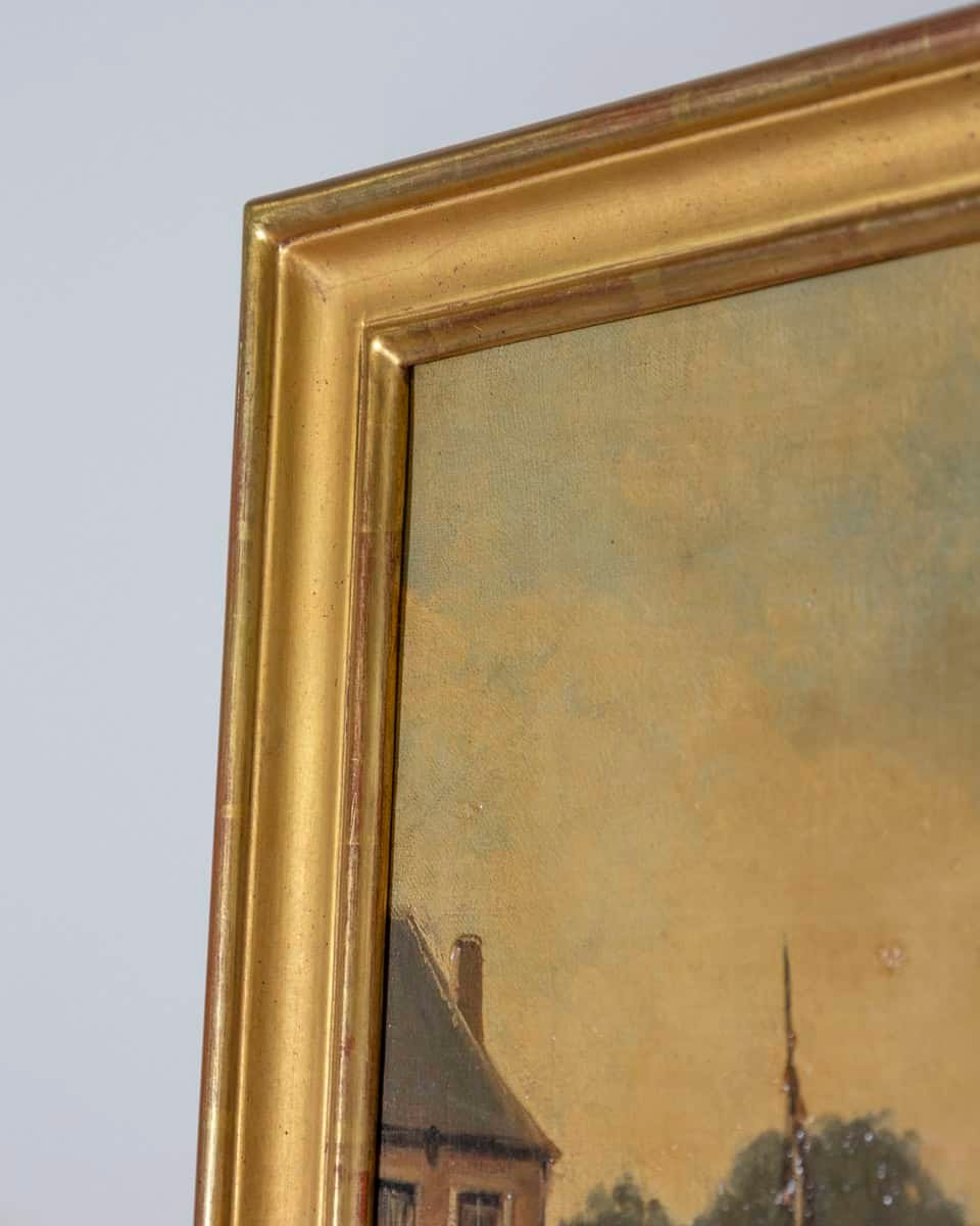 Landscape With A French River Port From The 19th Century - JAA