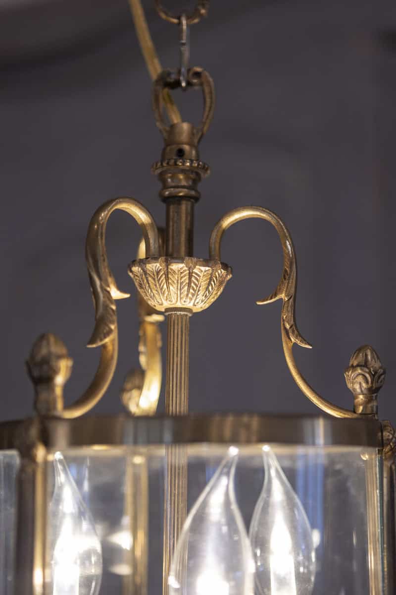 20th Century French Brass and Glass Lantern - JAA