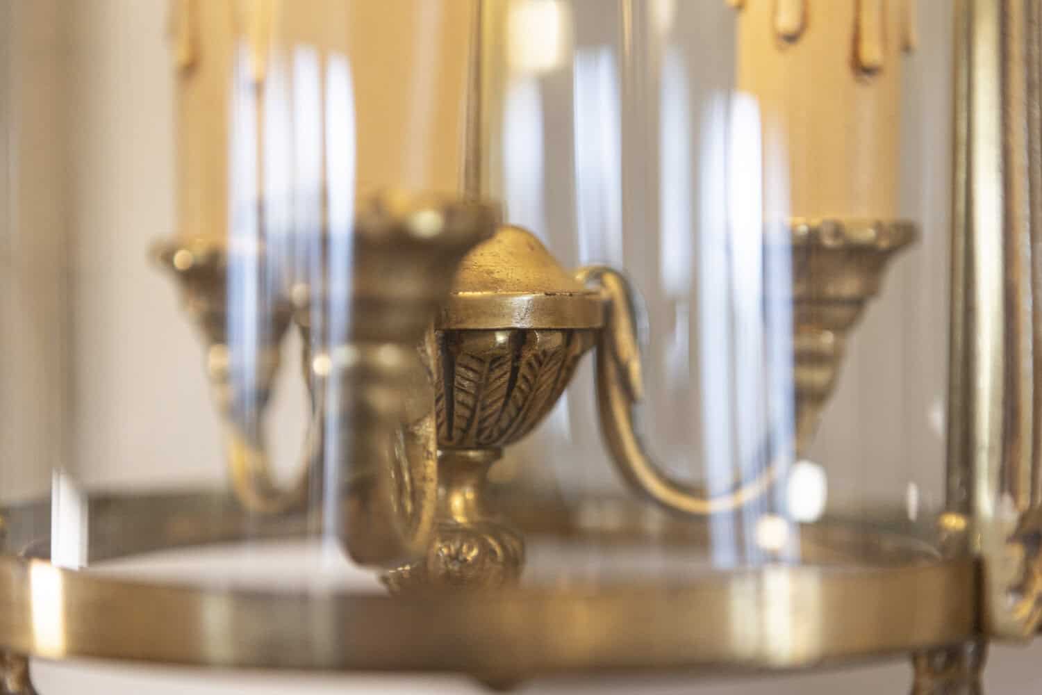 20th Century French Brass and Glass Lantern - JAA