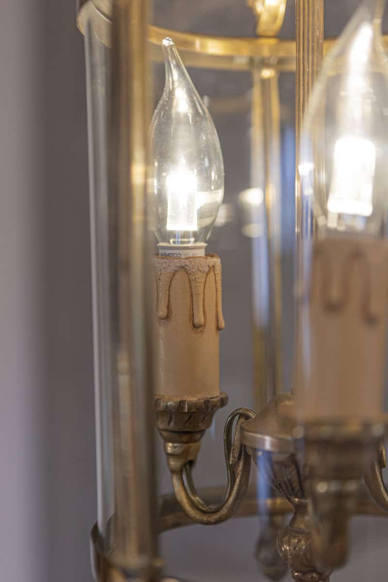 20th Century French Brass and Glass Lantern - JAA