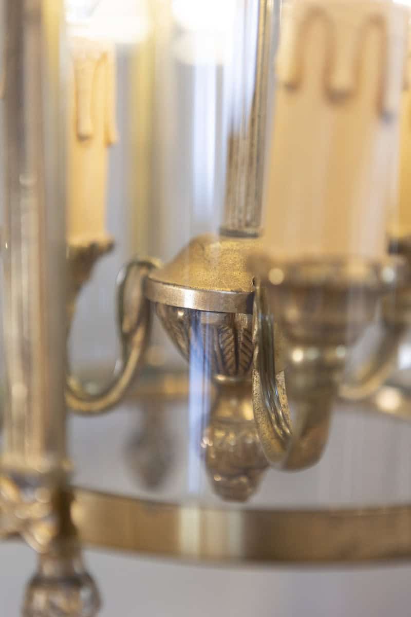 20th Century French Brass and Glass Lantern - JAA