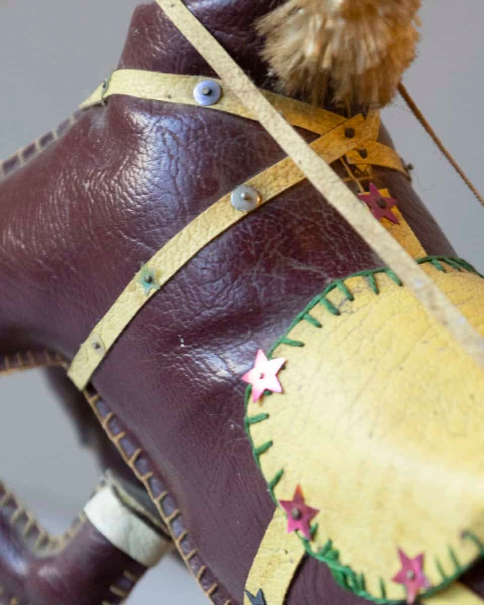 French Decorative Horse in Moleskin with Saddle and Harness, 20th Century - JAA